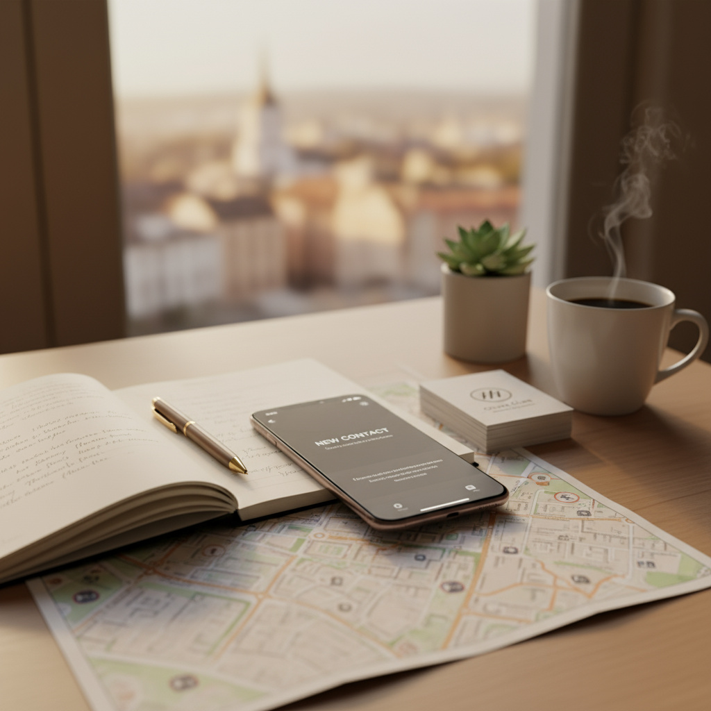 Kontakt – Telefon und Notizbuch