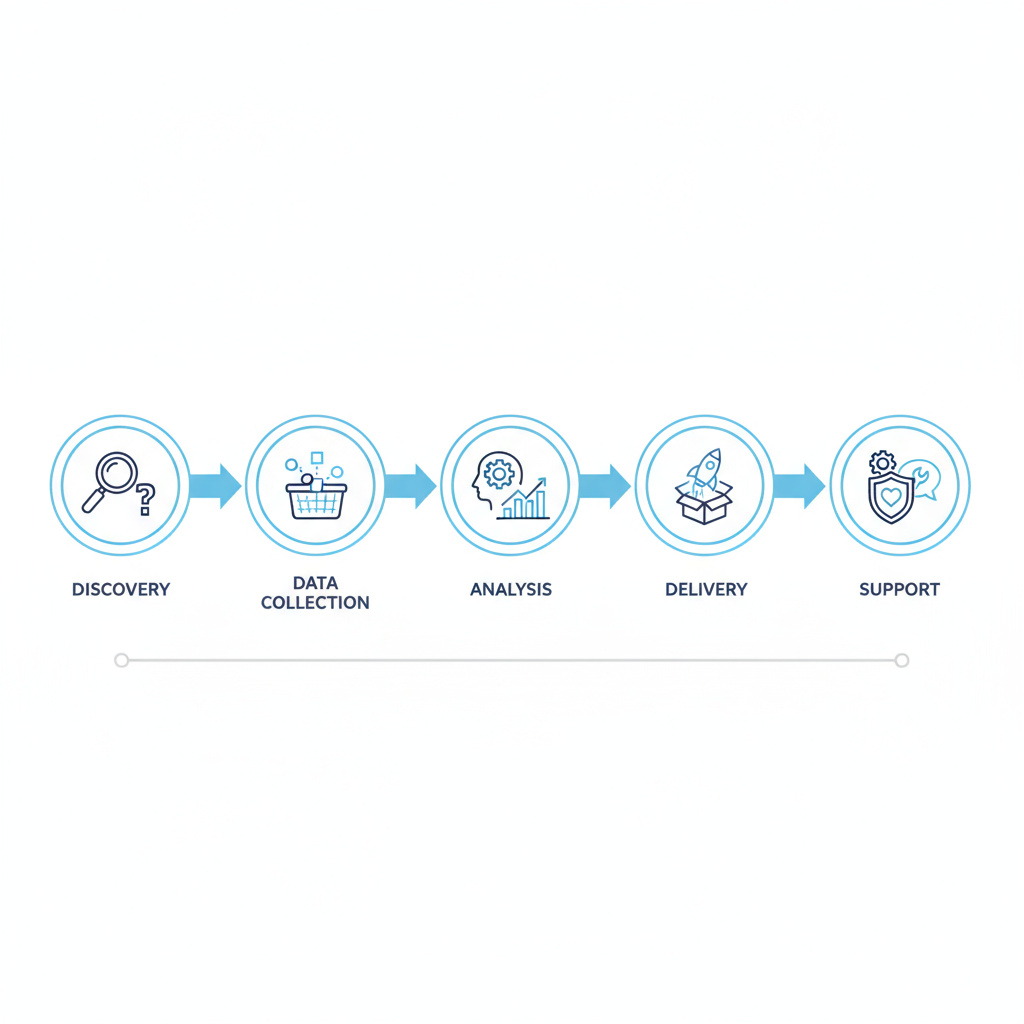 Schritt‑für‑Schritt Prozessillustration